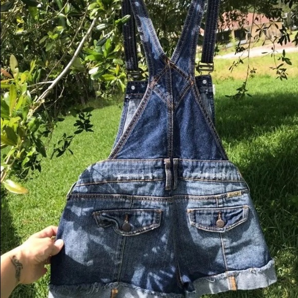 Denim Overall Shorts - Picture 3 of 3